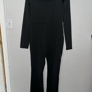 Chic Black Long Sleeve Jumpsuit